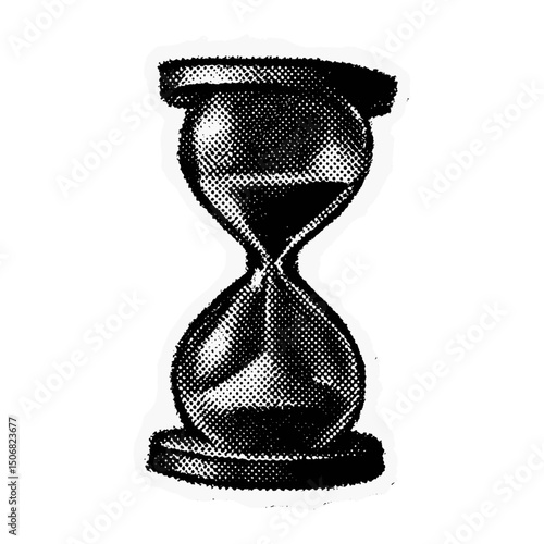 Vintage hourglass illustration art  vector