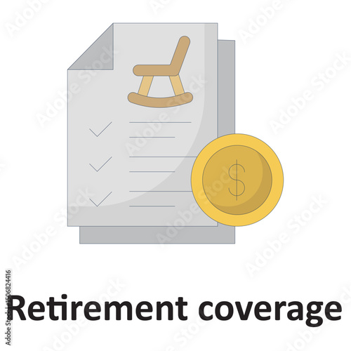 Retirement coverage :Vector Icon which can easily modify or edit