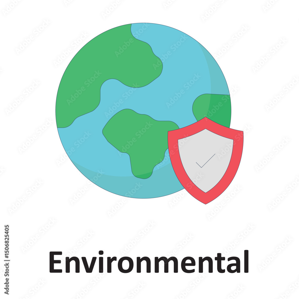 Fototapeta premium Environmental insurance :Vector Icon which can easily modify or edit