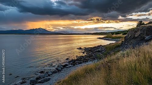 sunset in the mountains