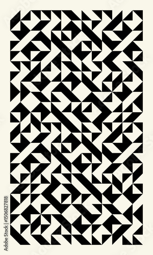 Portrait of Bauhaus style pattern backgrounds op-art, retro styled pattern, traditional concept decoration