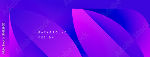 Abstract gradient background. Purple, blue hues blend smoothly. Minimalist design with text overlay stating background design. Modern aesthetic.