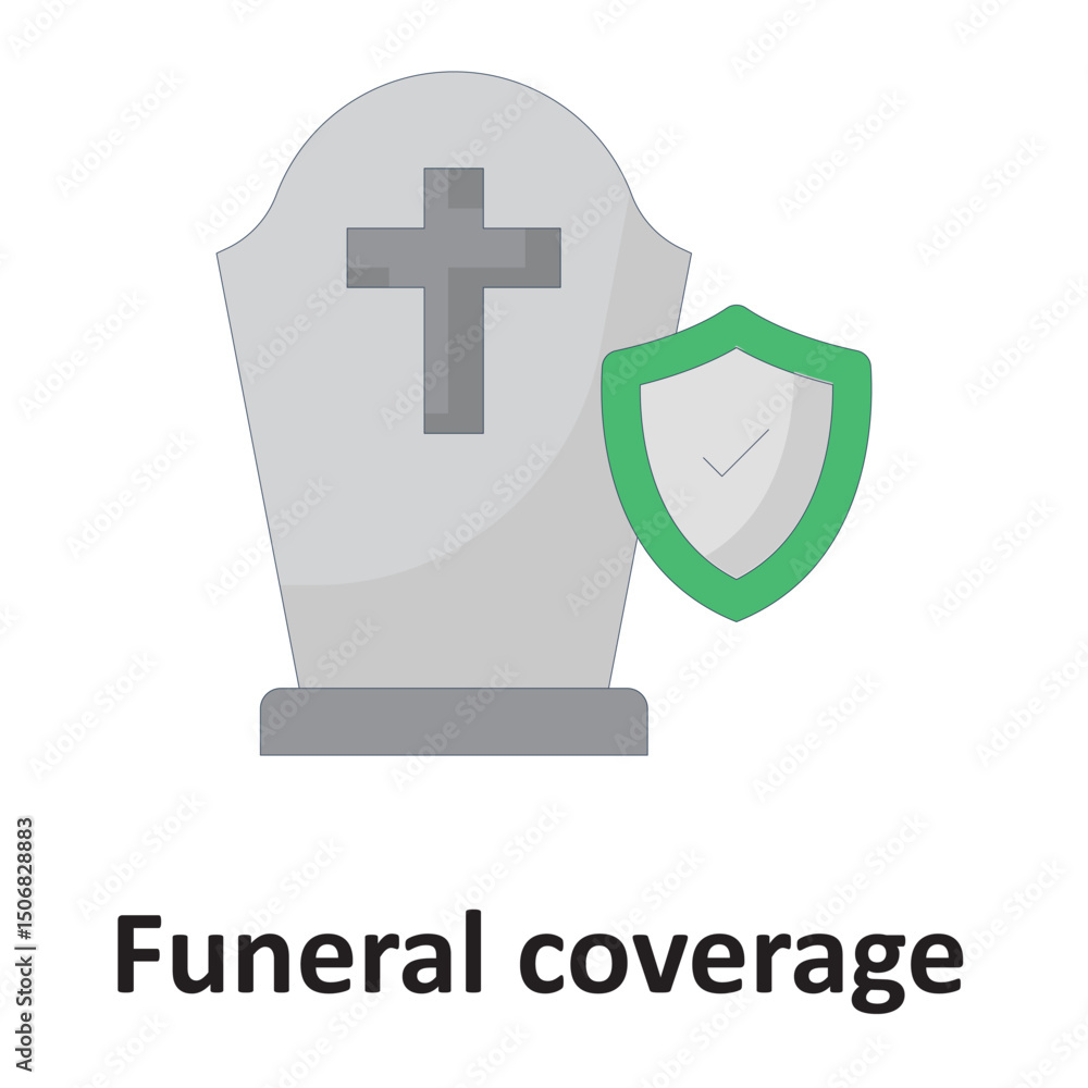 Obraz premium Funeral coverage :Vector Icon which can easily modify or edit