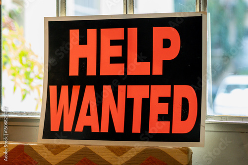 Wallpaper Mural Help wanted sign seeking new employees for job vacancy Torontodigital.ca