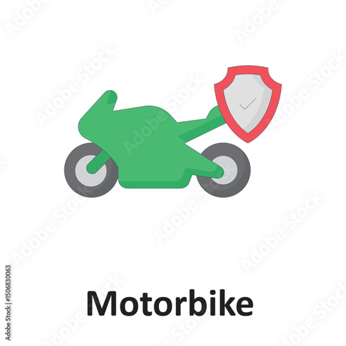 Motorbike insurance :Vector Icon which can easily modify or edit