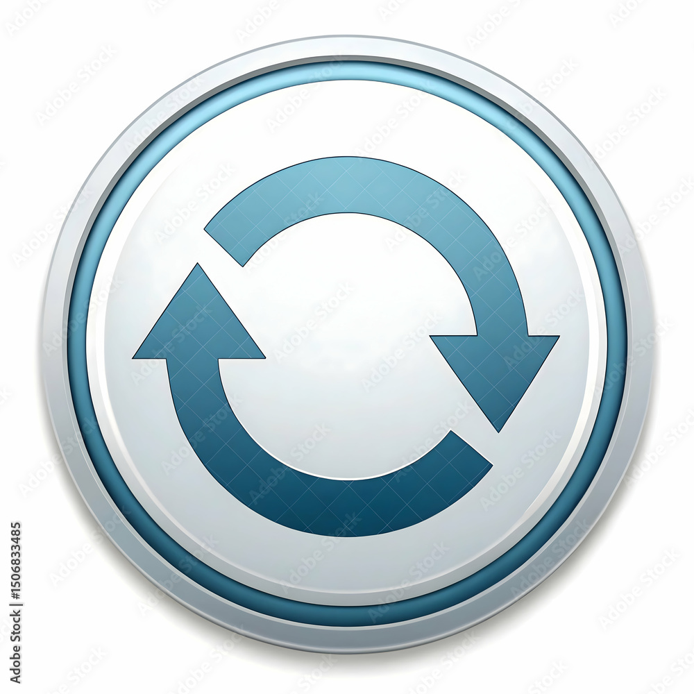 Refresh 3D icon isolated on transparent background perfect for UI and reload-based applications Refresh 3D icon isolated on transparent background perfect for UI and reload-based applications