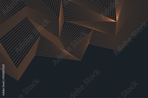Polygonal grid creating an abstract techno scene with geometric layering and modern digital style
