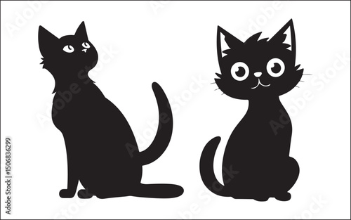 halloween black and white cats