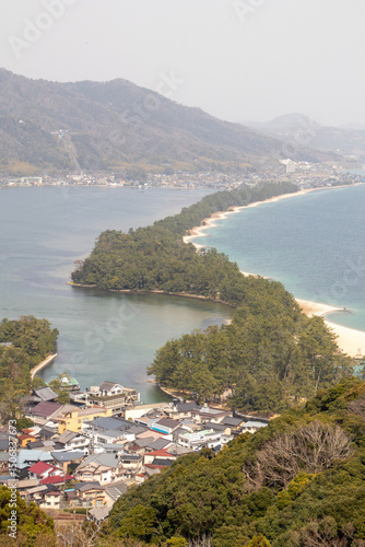 View of the Amanohashidate in Miyazu, Kyoto, Japan