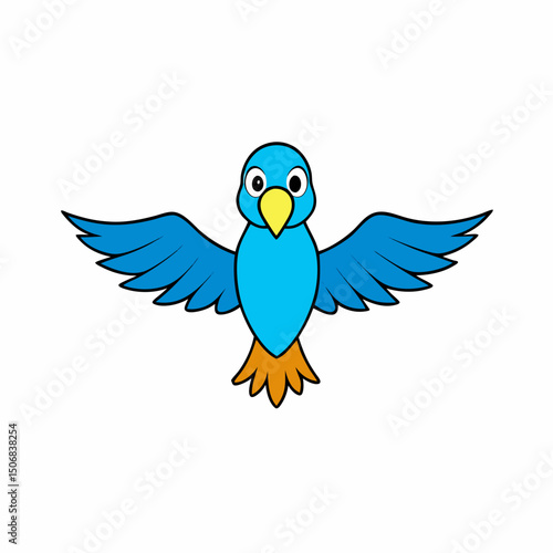 Game Bird in Flight with Wings Spread