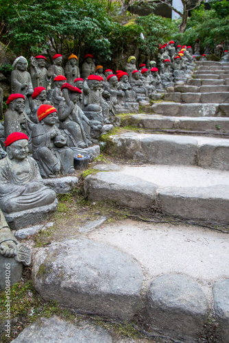 The 500 Rakan Statues in Miyajima island, Japan