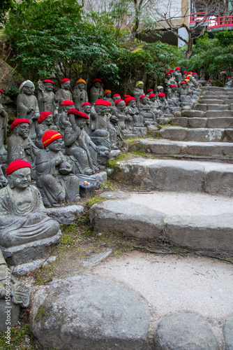 The 500 Rakan Statues in Miyajima island, Japan