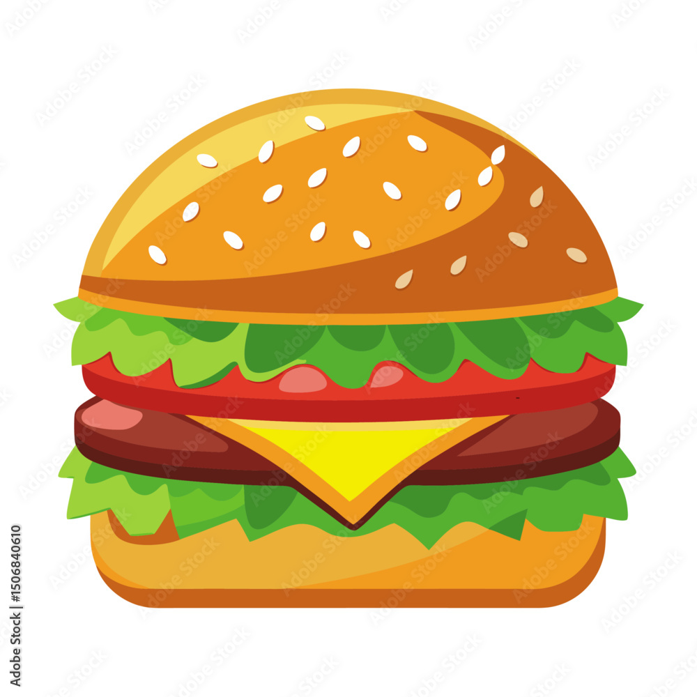 Burger illustration vector with white background Burger illustration vector with white background