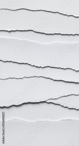 Torn White Paper Edge Texture Abstract Background