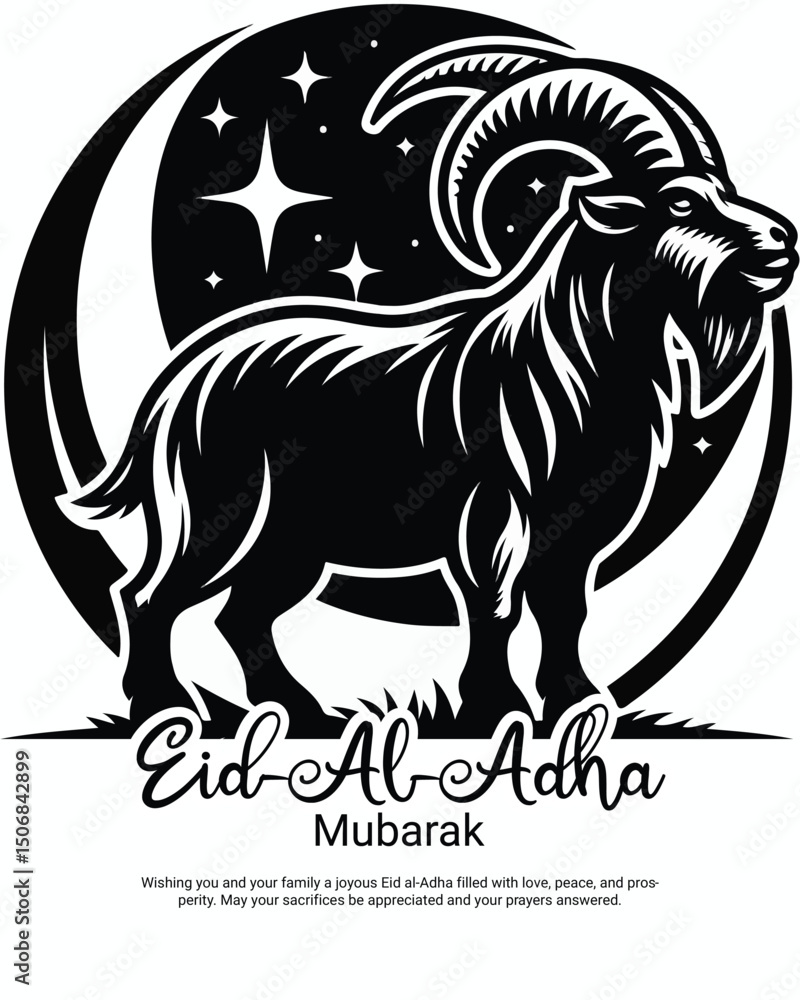 Fototapeta premium Celebrate the Spirit of Sacrifice – Eid Mubarak!