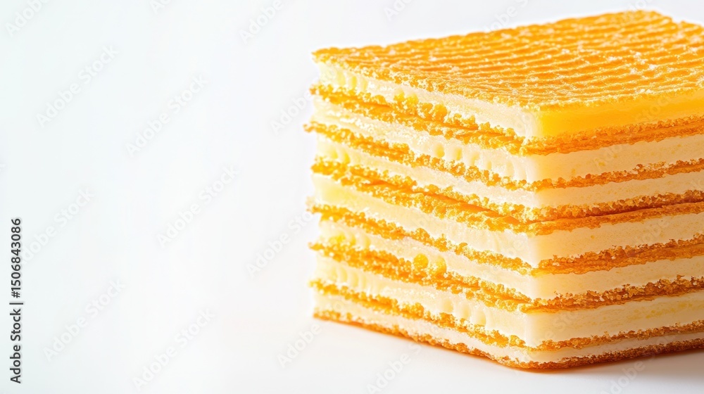Fototapeta premium Delicious Stack of Golden Waffles