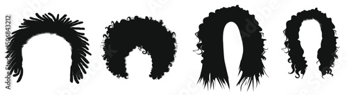 African long hair dreadlocks fashion beauty style isolated vector
