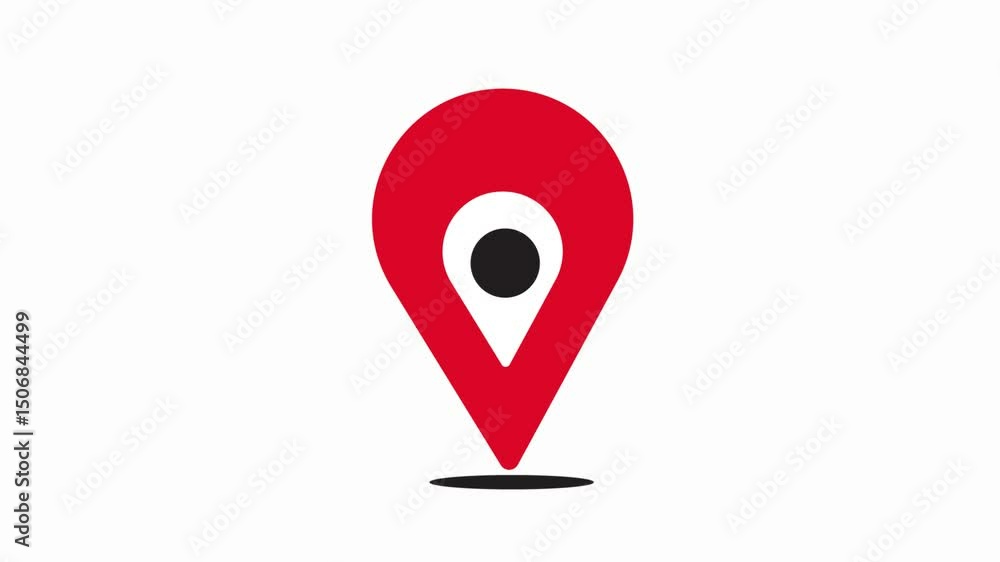 pin map icon animation illustration flat pin map icon animation illustration flat
