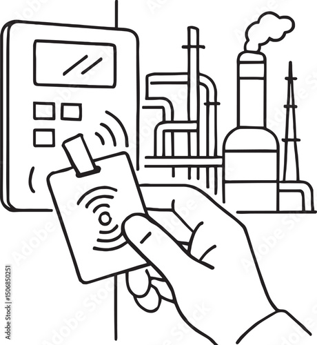 Radio Frequency Indentification Card near a reader