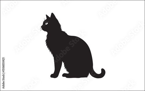 black cat vector illustration