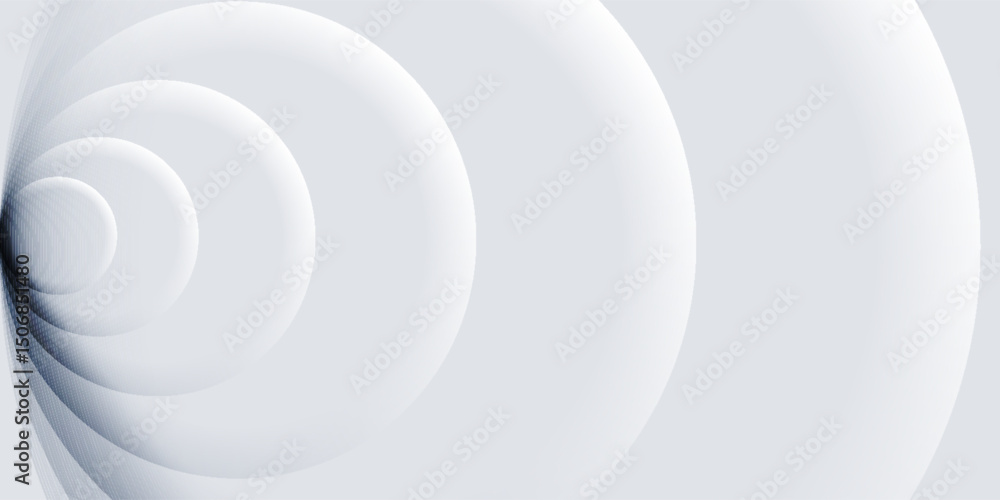 Obraz premium White geometric background concept. 3d circles illustration. Abstract creative texture for business template, vector illustration