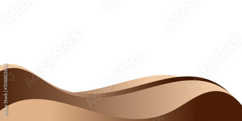 Brown Wave Background, Abstract geometric background with liquid shapes. Vector illustration. Flayer, presentation. modern trendy design .