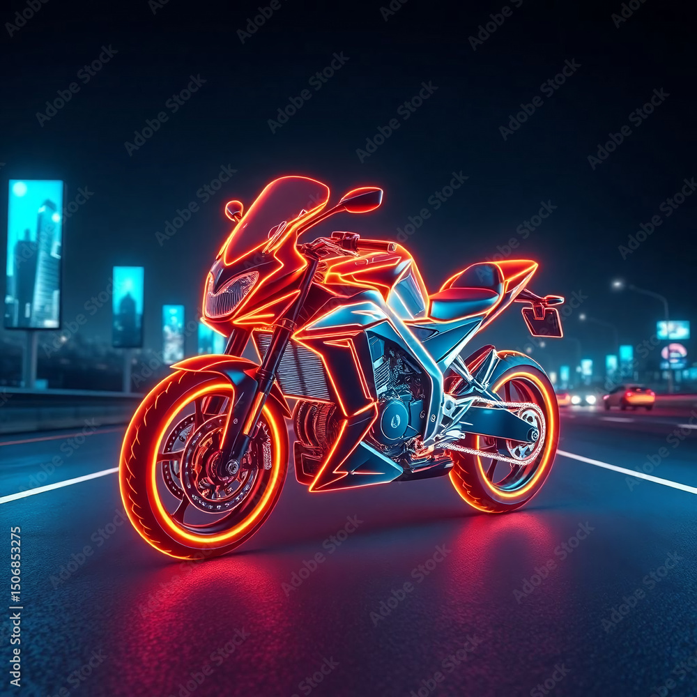 Fototapeta premium bike in the night