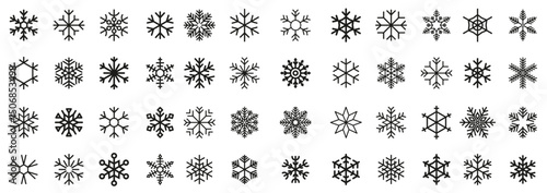 Snowflake icons. Set of snowflake silhouette. Christmas snowflake icons isolated. Vector snowflake signsabstract background poster book light orange color flat comics style design with halftone