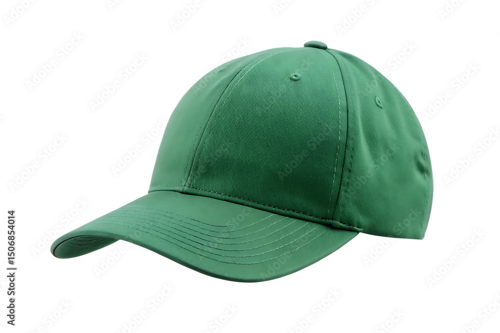 Fototapeta premium green baseball cap isolated on white background PNG