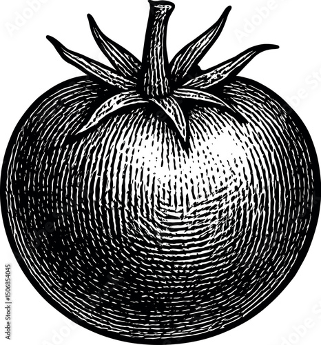 Tomato vector silhouette print design