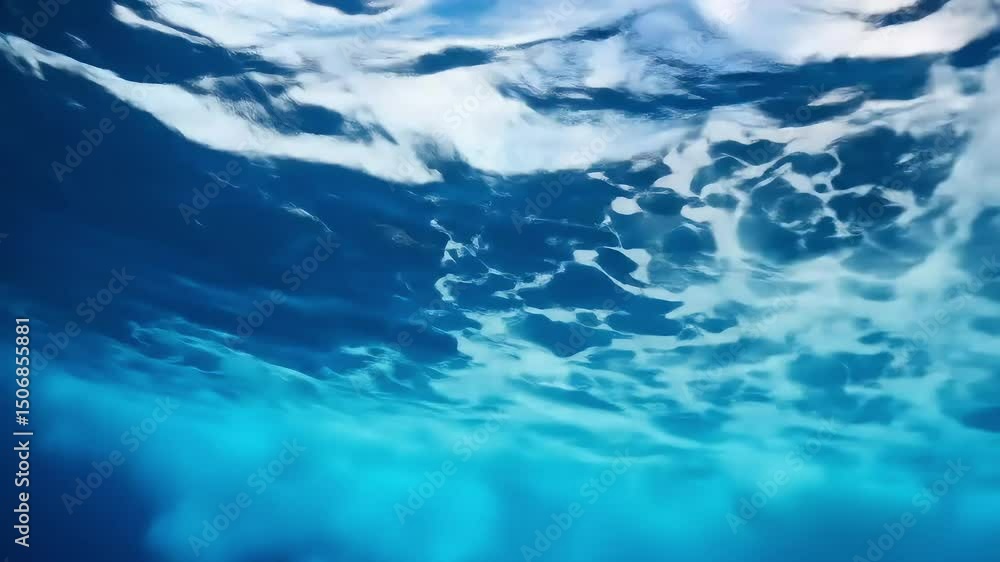 Stunning Underwater View Ocean Depths, Light, and Water Textures Stunning Underwater View Ocean Depths, Light, and Water Textures