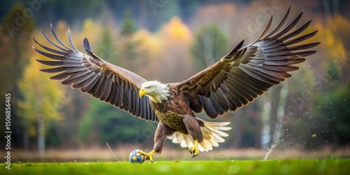 Bald Eagle Landing with Soc...