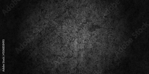 Abstract design with textured black stone wall background. Modern and geometric design with grunge texture, .Dark wall texture background .	
