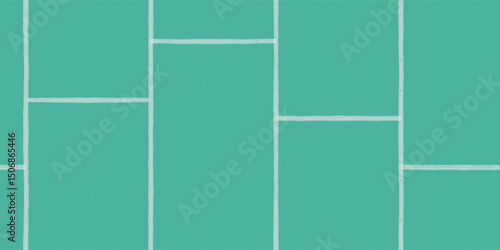 Blue-green plasterboard sheets with putty on seams seamless bg. Home renovation background. Empty wall for plastering or painting. Drywall insulation. Vector illustration.