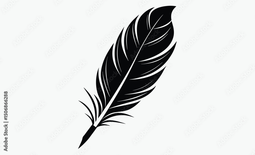 Obraz premium Bird Feather Silhouette
