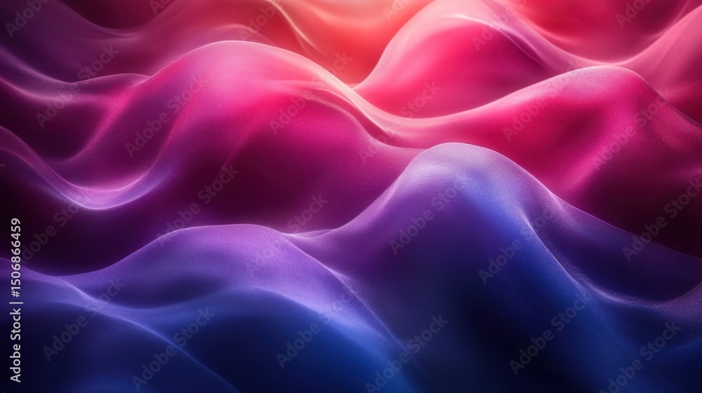 Obraz premium Colorful Flowing Textures in Vibrant Waves of Fabric and Light