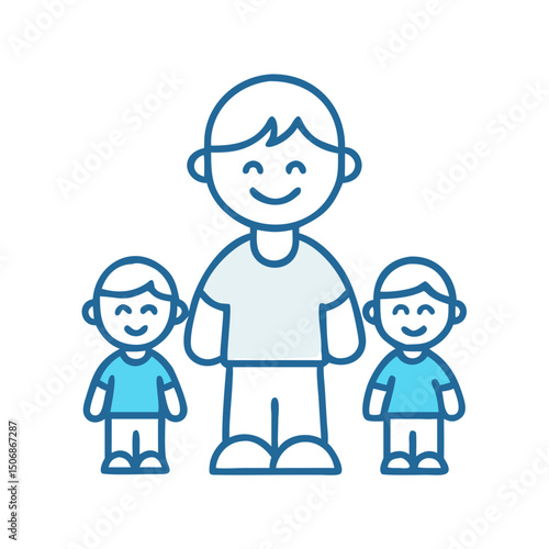 Childhood Vector Illustration – Fun and Joyful Kids Scene	