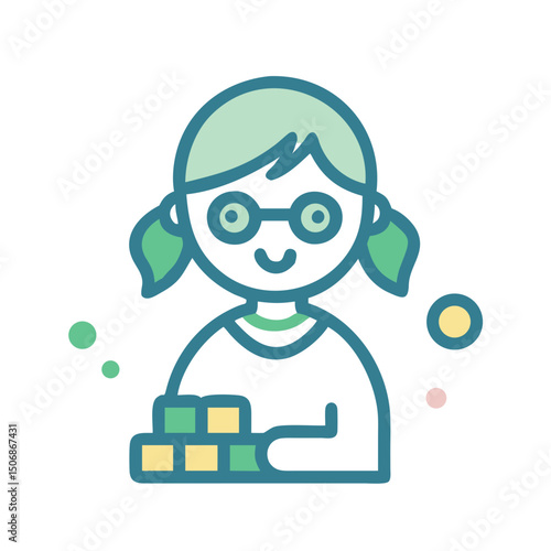 Happy Children Vector Illustration – Kids Playing and Smiling	