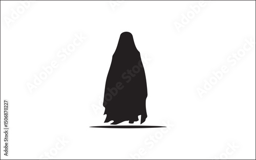 silhouette of a woman in a dress