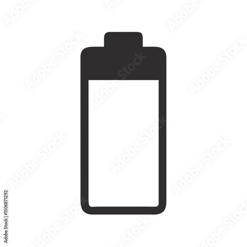 Battery Icon Representing Low Charge on Dark Background