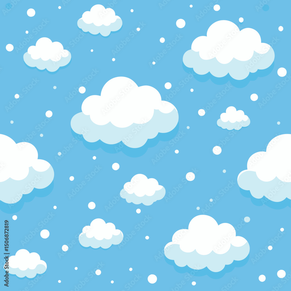 Seamless snowfall template isolated Seamless snowfall template isolated