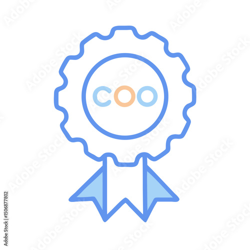 Chief Operating Officer Achievement Award in Pastel Colors