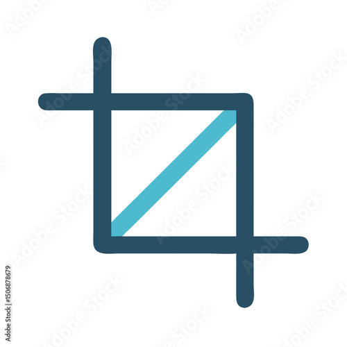 Crop marks icon on White Background for image editing