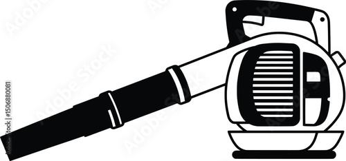 Leaf Blower Vector Illustration Gardening Tool Design