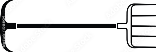 Gardening Tool Vector A Detailed Illustration of a Pitchfork