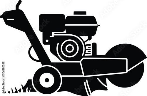 Powerful Vector Illustration of a Concrete Saw