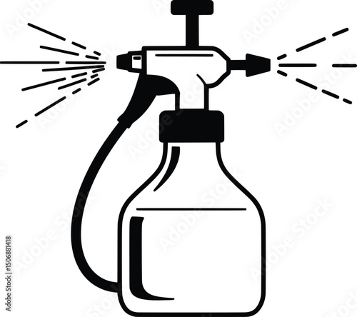 Vector Illustration Garden Spray Bottle for Plants