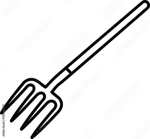 Gardening Vector Illustration Pitchfork Design Element