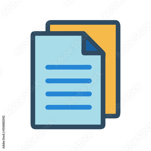 Vector illustration of two documents on a White Background