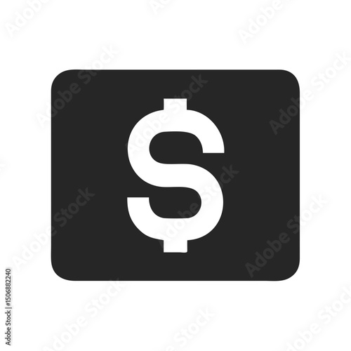 Dark gray rounded square with dollar symbol inside